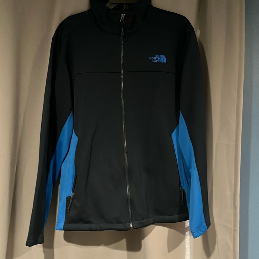 Navy and Blue North Face performance jacket